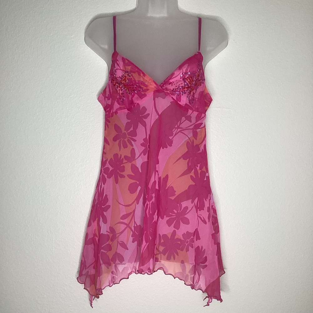 La Senza Babydoll Top Pink Embellished M